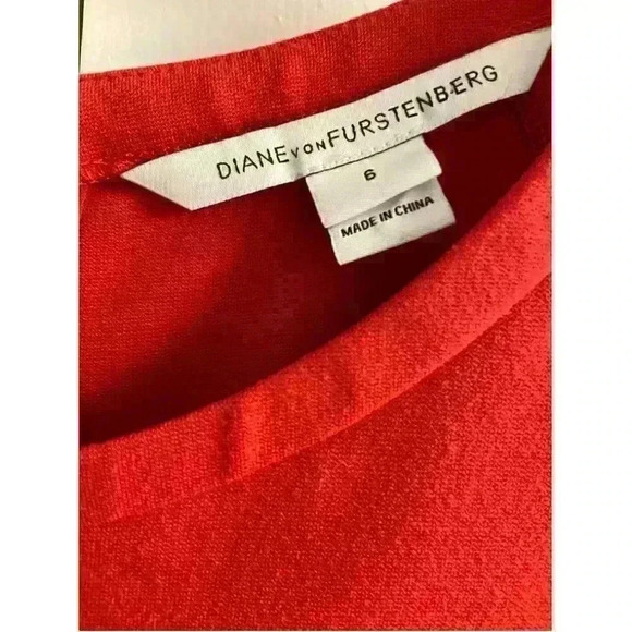 Diane Von Furstenberg Red A-Line Dress Size 6‎ - Picture 5 of 7